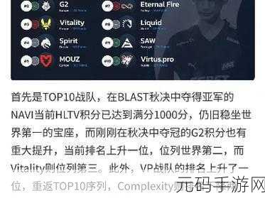 HLTV出品，1. ＂HLTV最新分析：CS：GO战队实力榜单解析