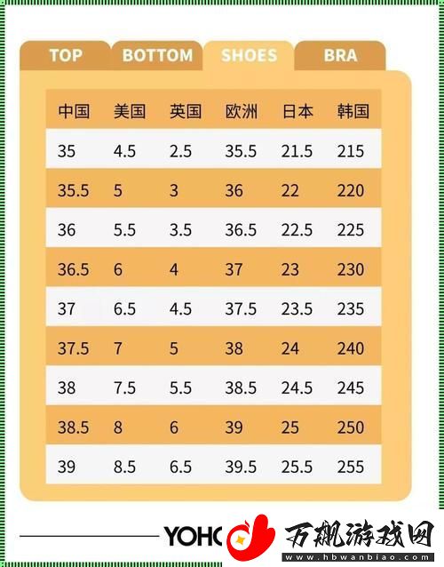 深入了解亚洲尺码和欧洲尺码专线