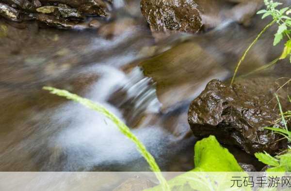 两峰夹小溪地湿又无泥诗，两峰间的小溪，湿润清新的自然韵律