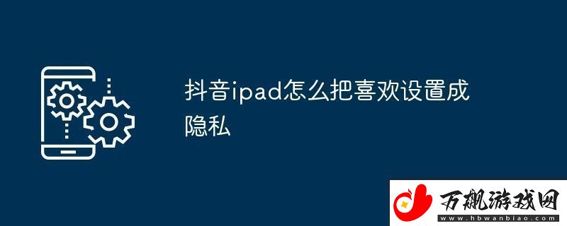 抖音ipad怎么把喜欢设置成隐私